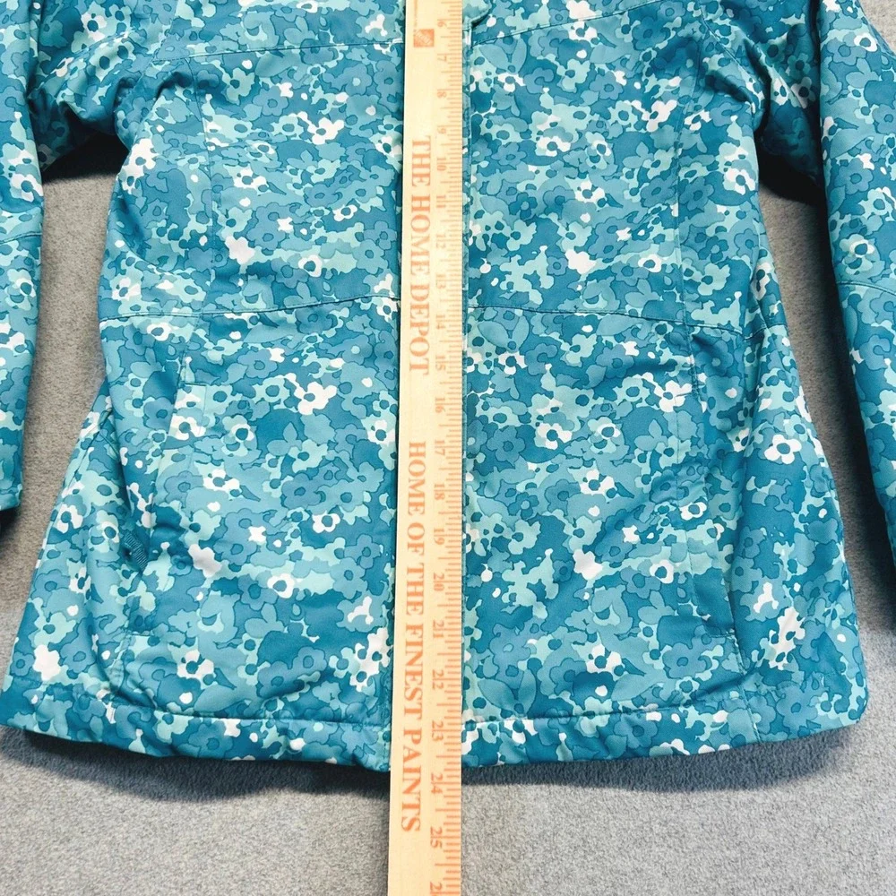 Columbia Interchange Jacket Kids Medium 10/12 Blue Floral Omni-Heat 3-in-1